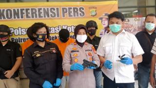 Polsek Bekasi Kota Bekuk Dua Pelaku Ranmor Gunakan Senpi Sofguns